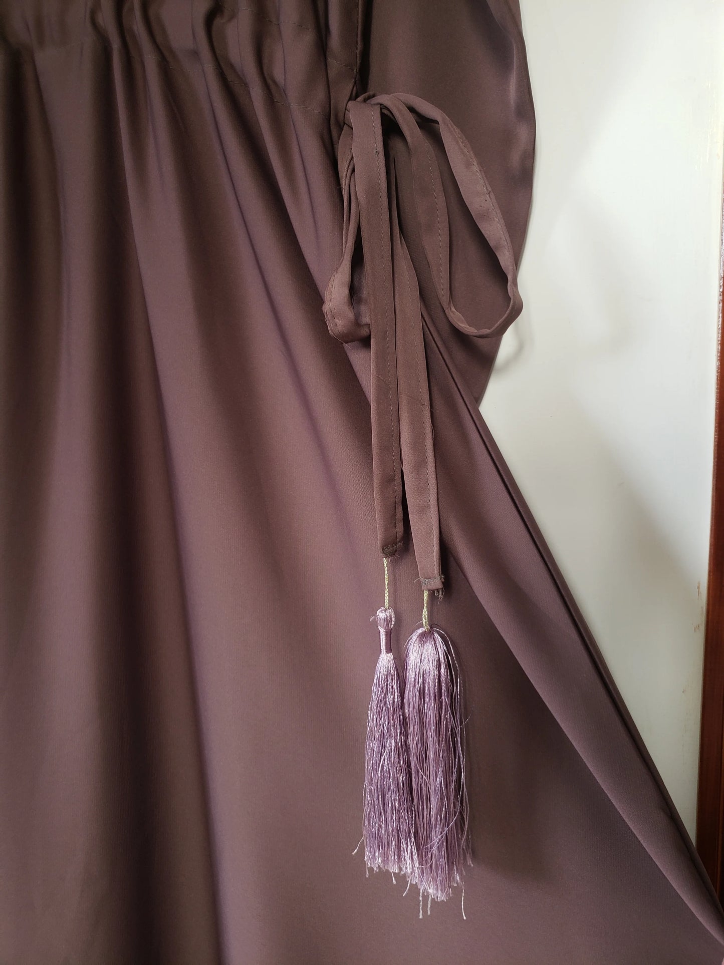 Taupe Purple Frock abaya