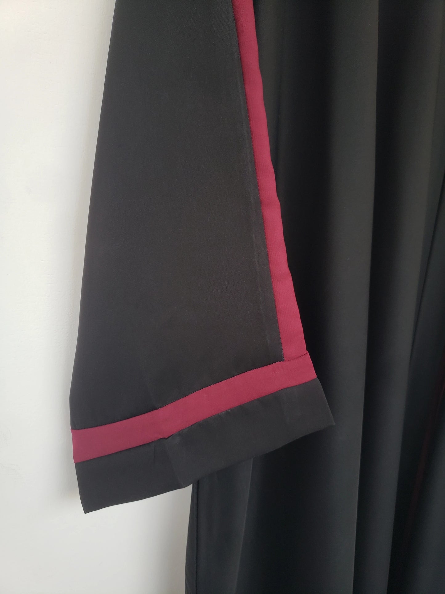 Black Abaya with Red strip