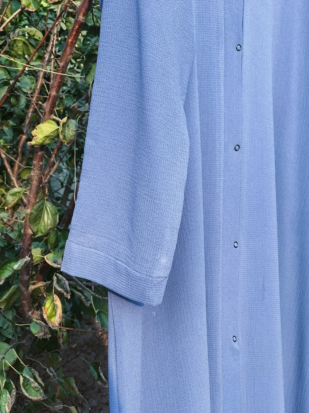 Sky Blue Crepe Abaya