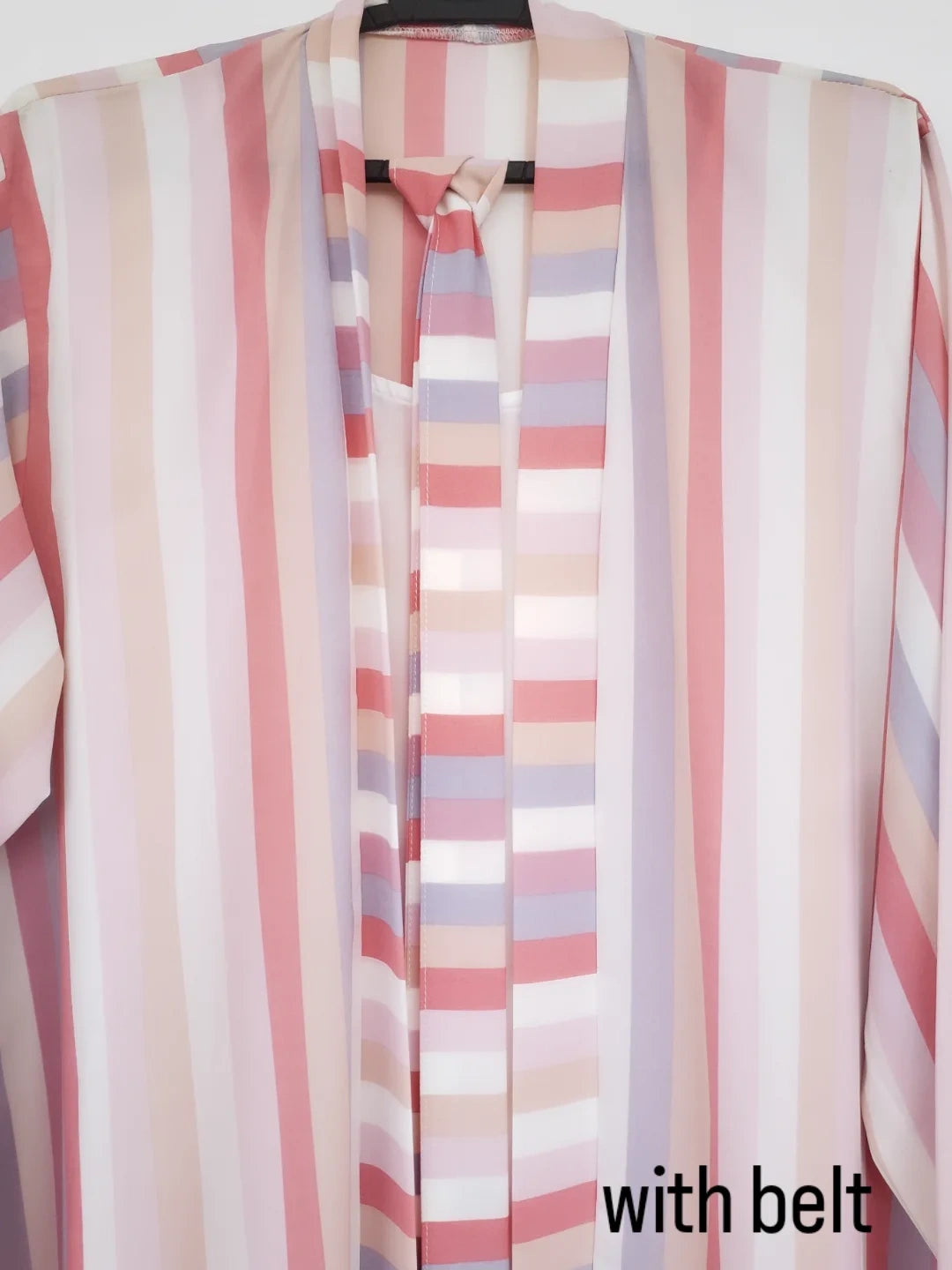 Pink Double Layer Printed abaya