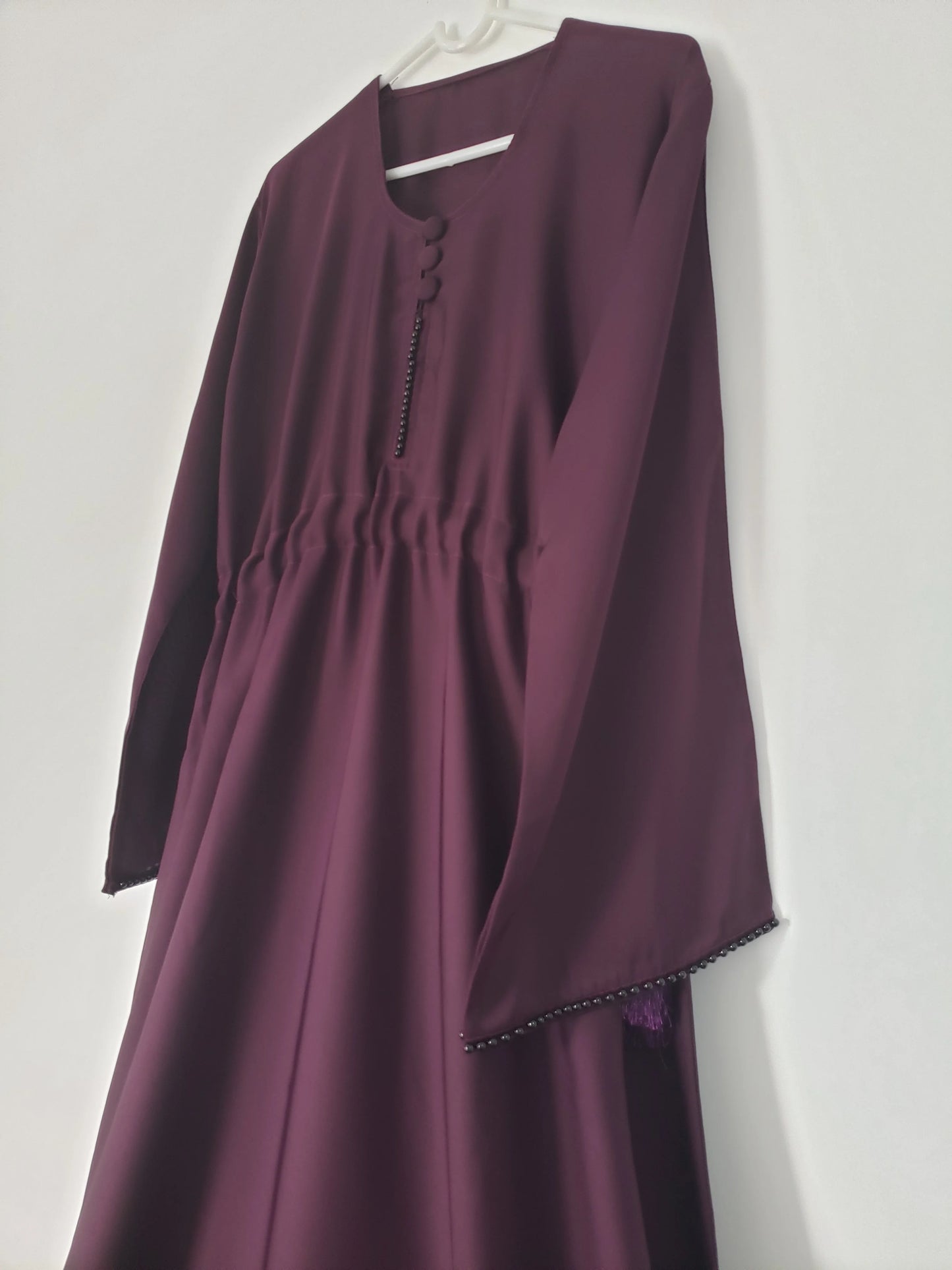 Eggplant Frock abaya
