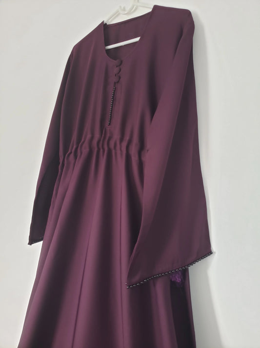 Eggplant Frock abaya