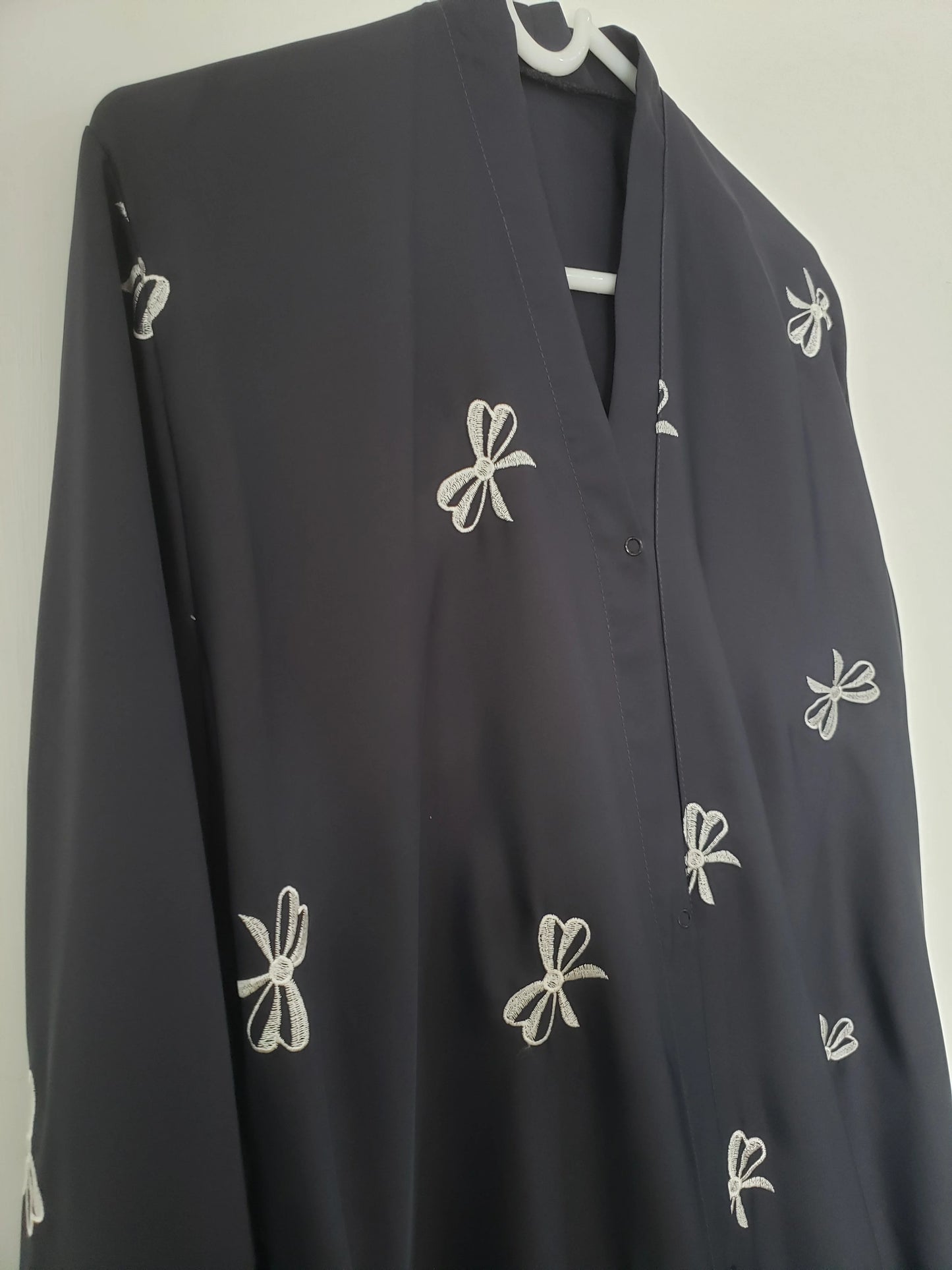 Hale Navy Bow‑detailed Abaya