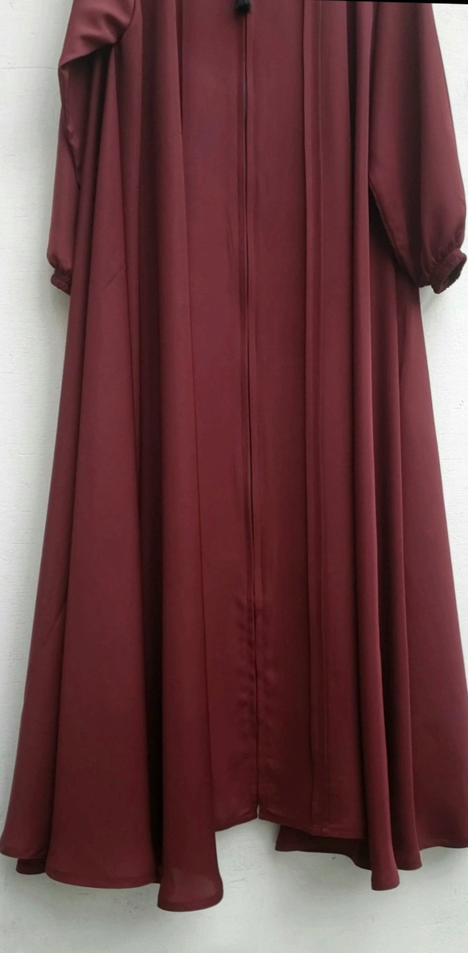 Maroon Full Zip abaya