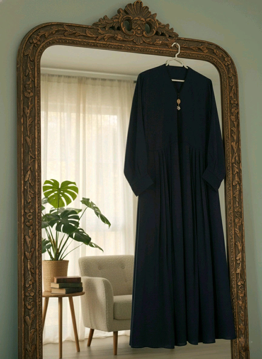 Blue Zip Abaya