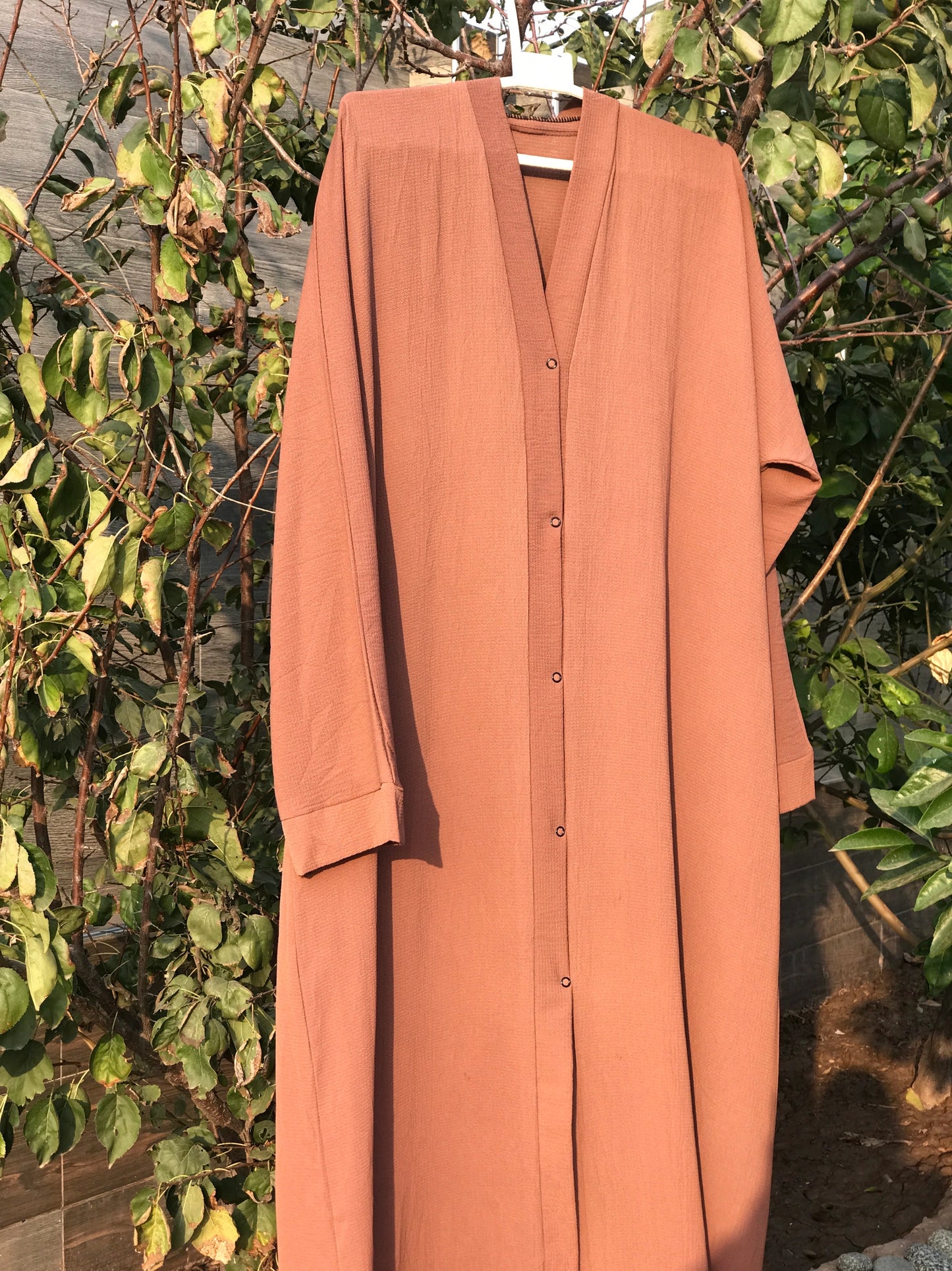 Brown Crepe Abaya
