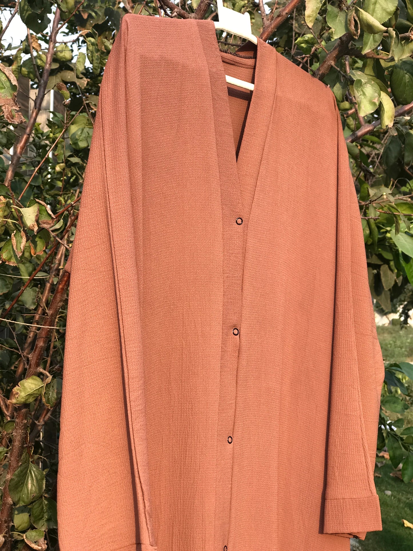 Brown Crepe Abaya