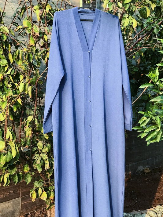 Sky Blue Crepe Abaya
