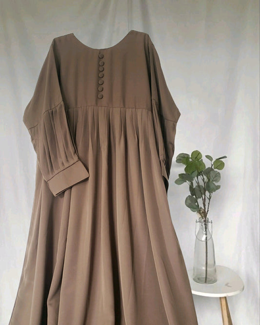 Brown Buttoned frock