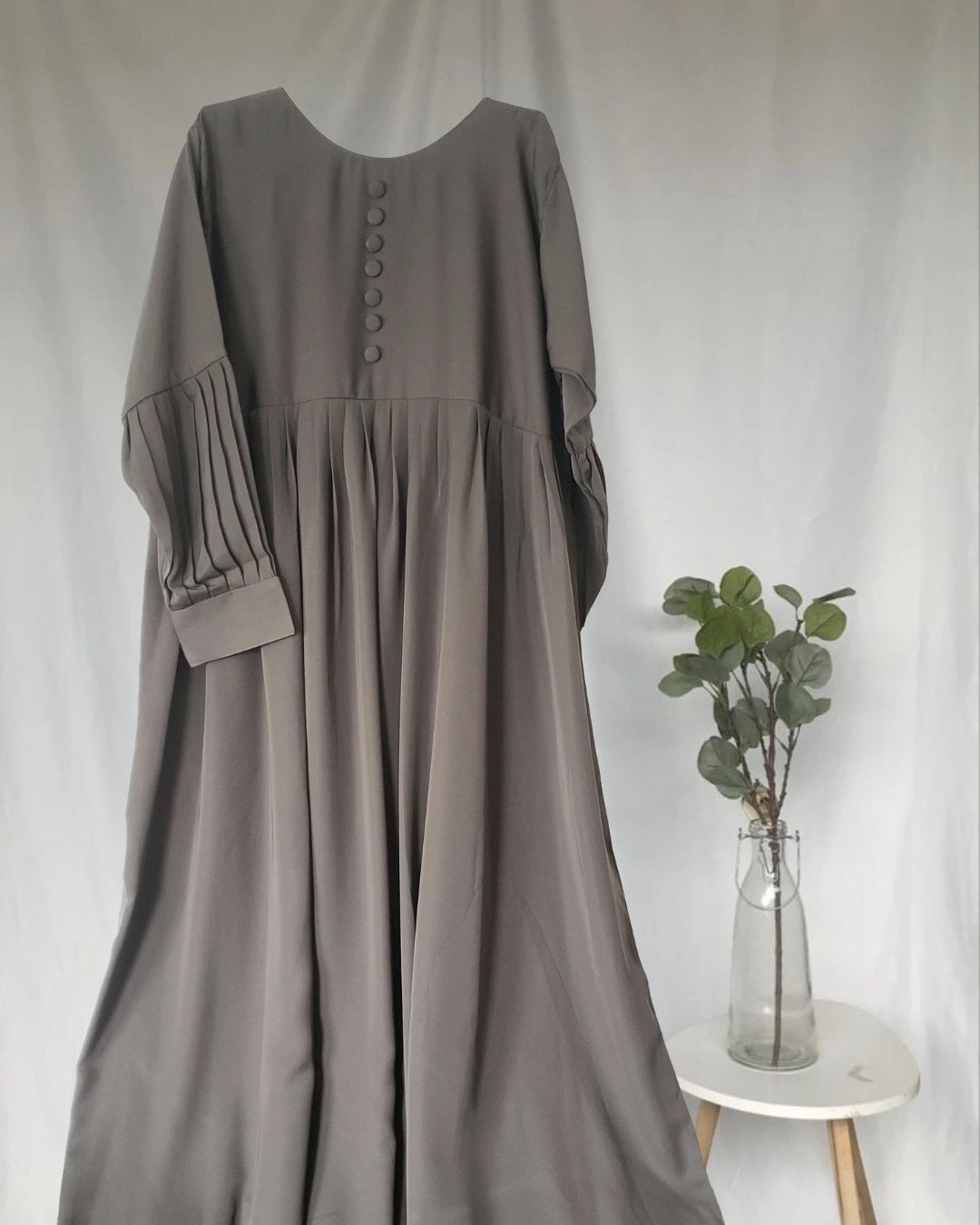 Grey Buttoned frock