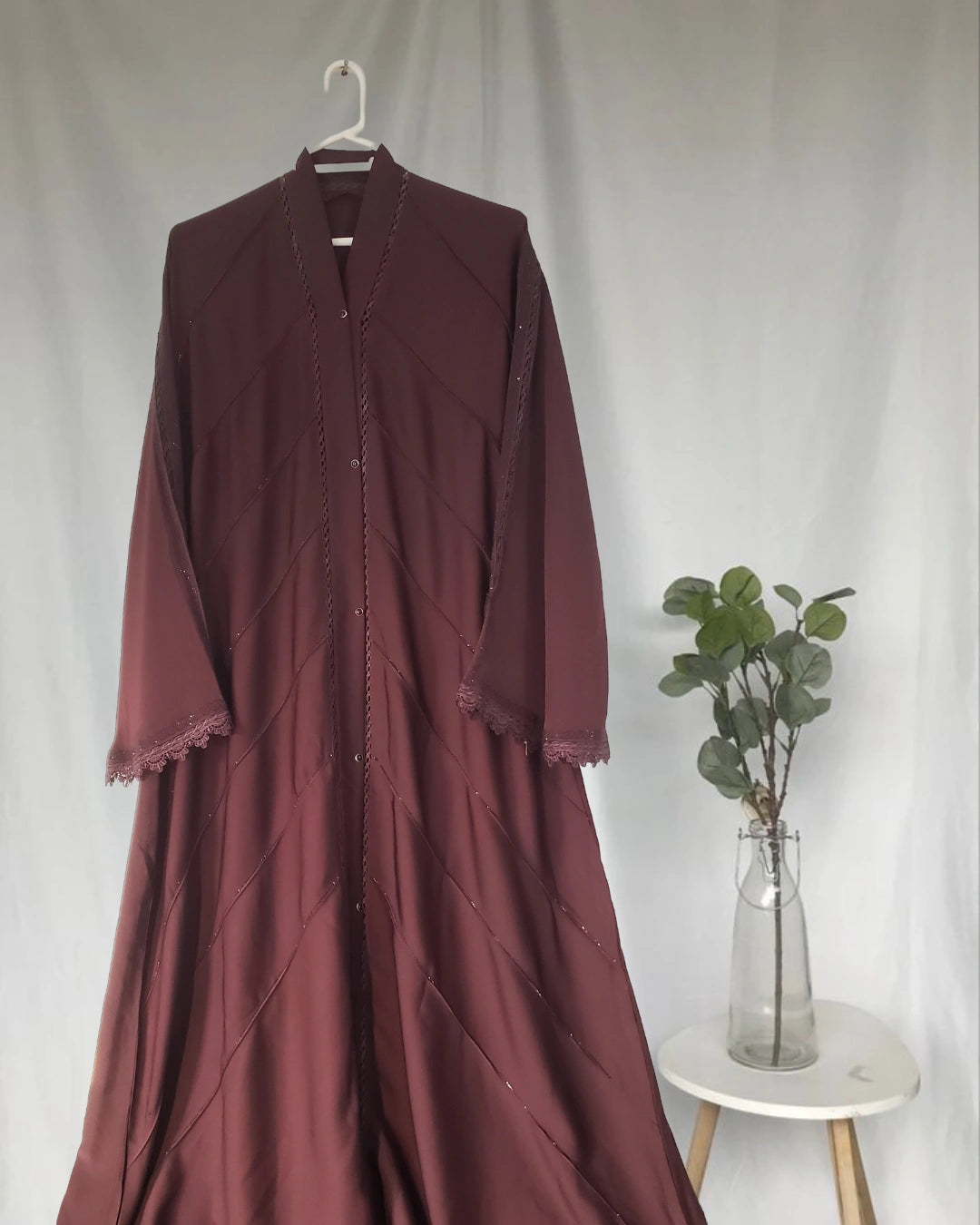 Dark Brown Lace and Stone